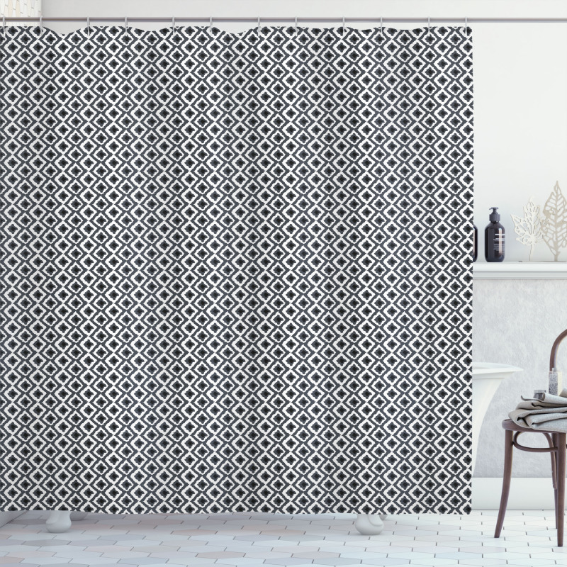 Rhombus and Zigzags Shower Curtain