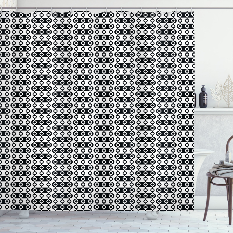 Monochrome Stripes Shower Curtain