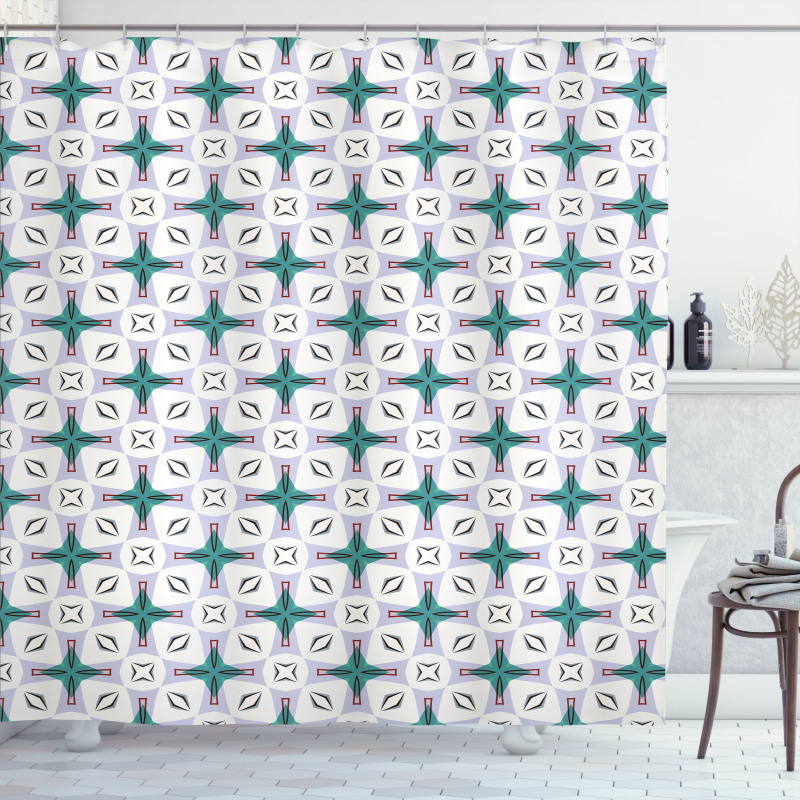 Abstract Geometrical Shower Curtain