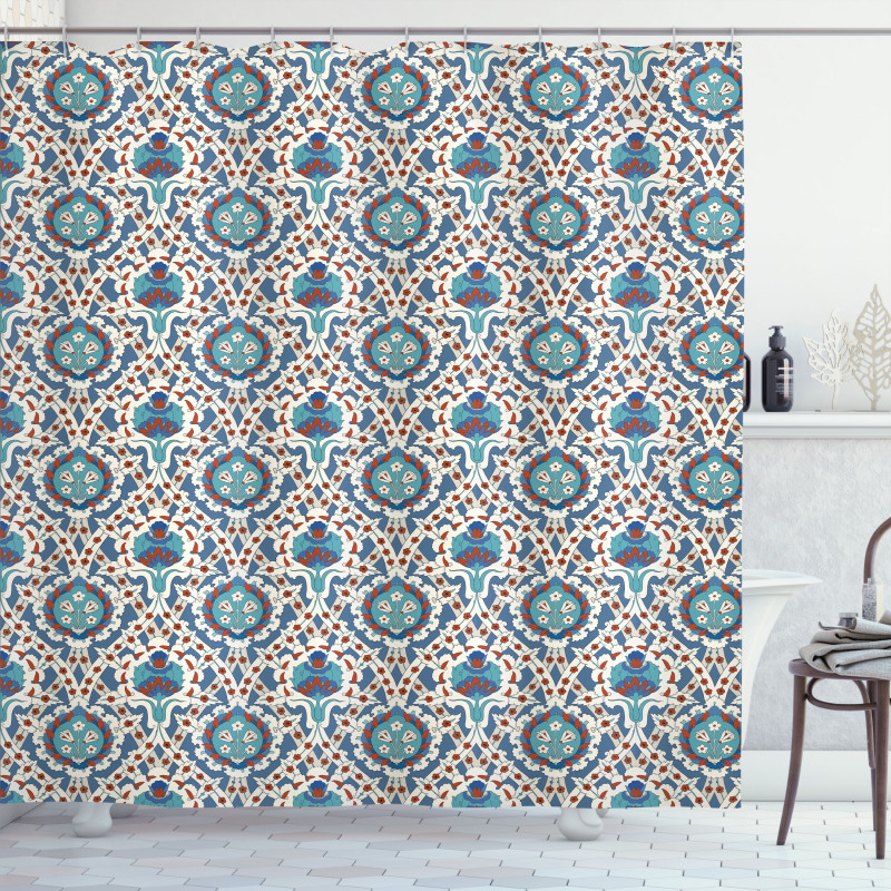 Traditional Floral Art Shower Curtain