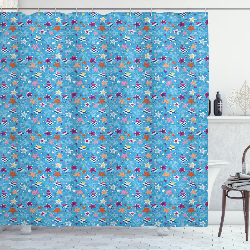 Colorful Heavenly Bodies Shower Curtain