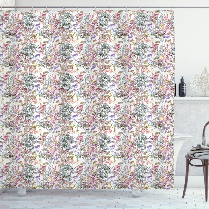 Spring Scroll Shower Curtain
