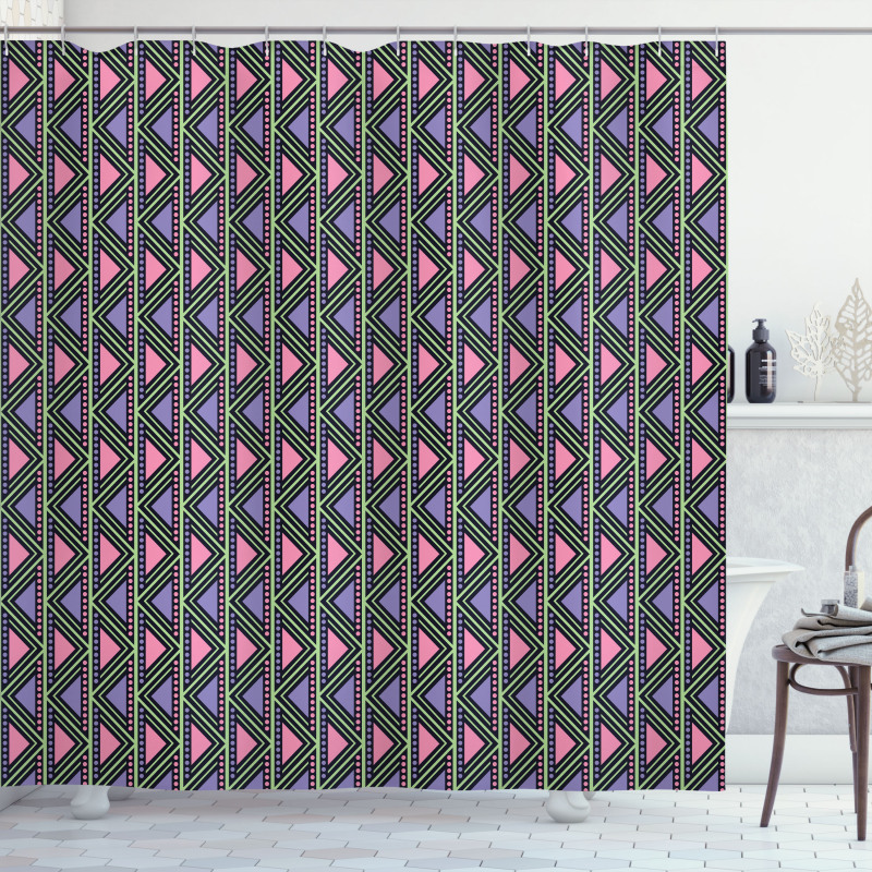 Herringbone Motifs Shower Curtain