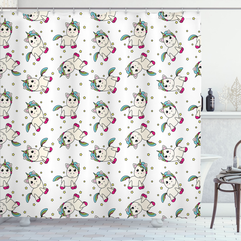 Colorful Mythical Horse Shower Curtain