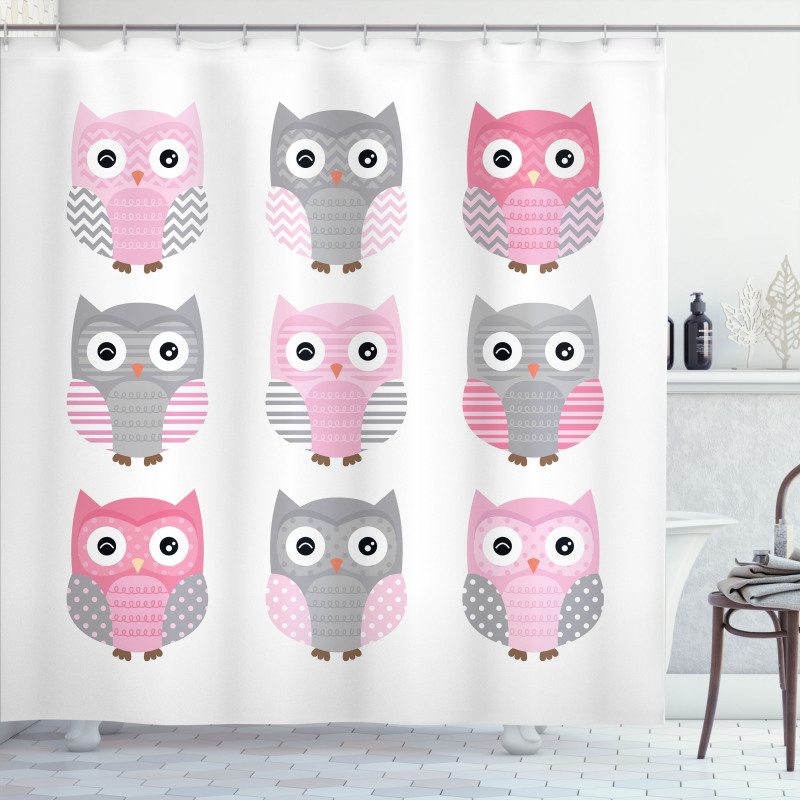 Owl Animals Shower Curtain