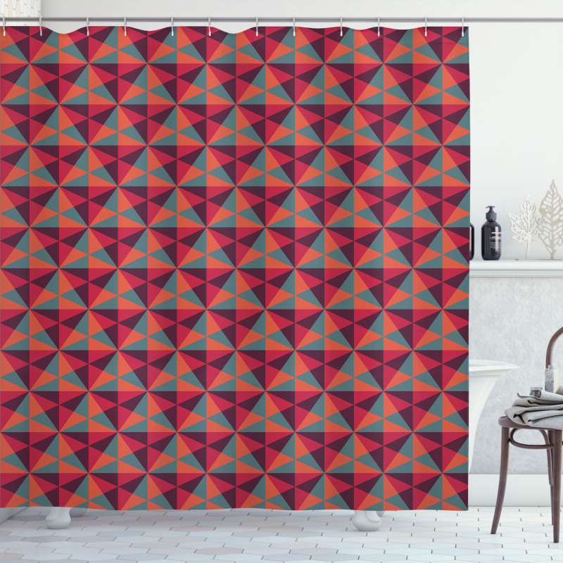 Triangles Mosaic Shower Curtain