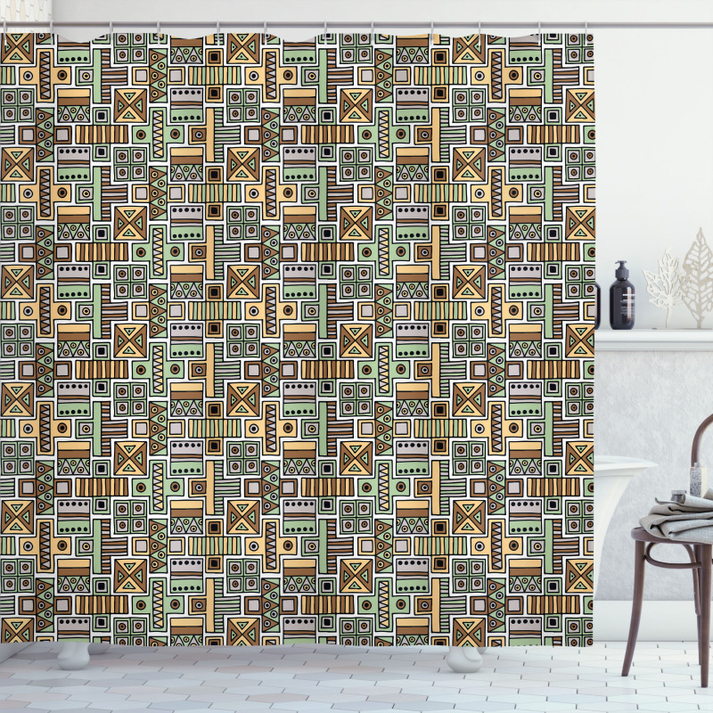 Funky Ethnic Shower Curtain