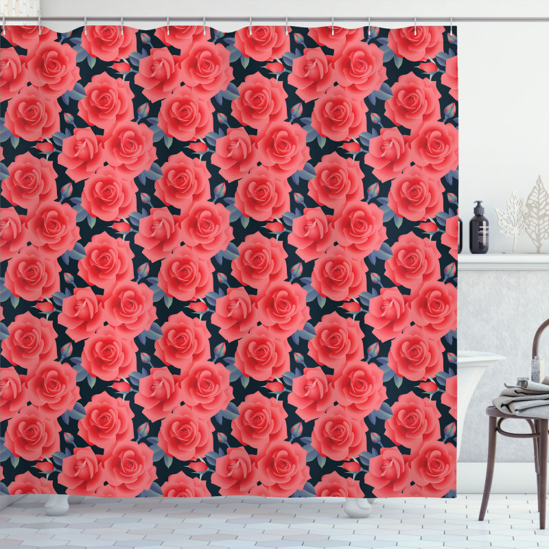 Romantic Blossoms Buds Shower Curtain