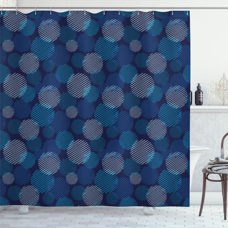Modern Polka Dots Shower Curtain