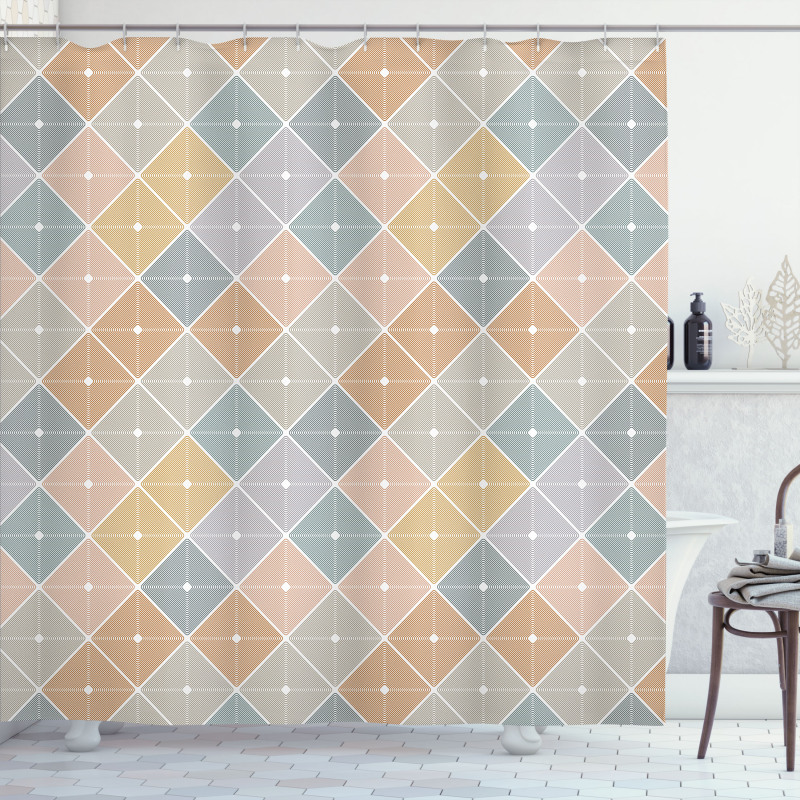 Rhombus Forms Shower Curtain