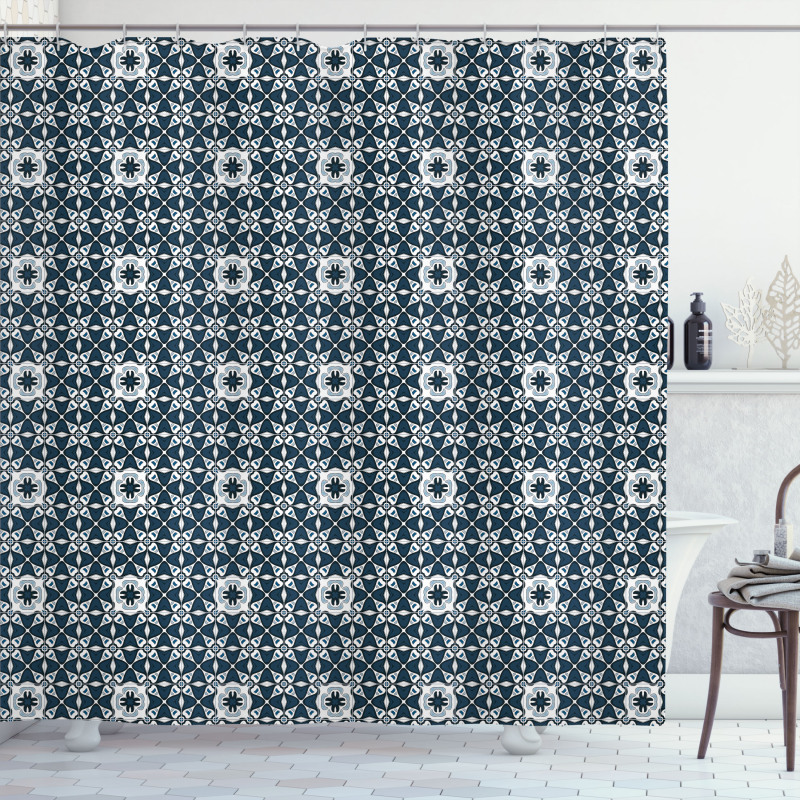 Azulejo Mosaic Tile Shower Curtain