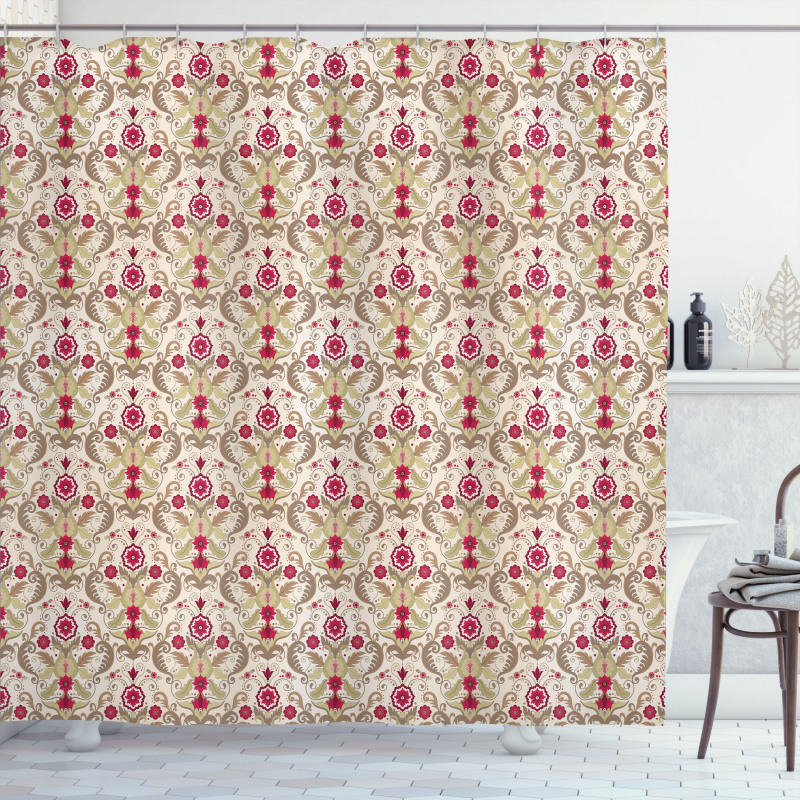 Classical Vintage Floral Shower Curtain