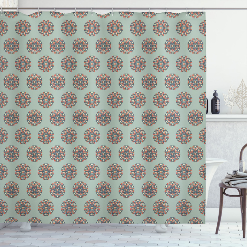 Hexagon Effects Shower Curtain