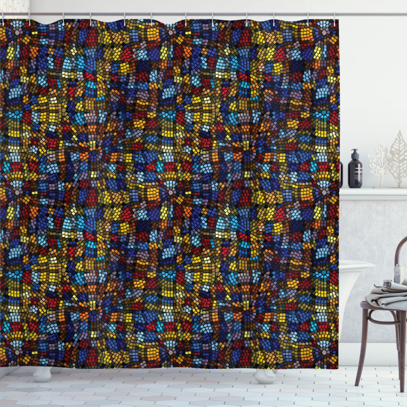 Victorian Mosaic Tiles Shower Curtain