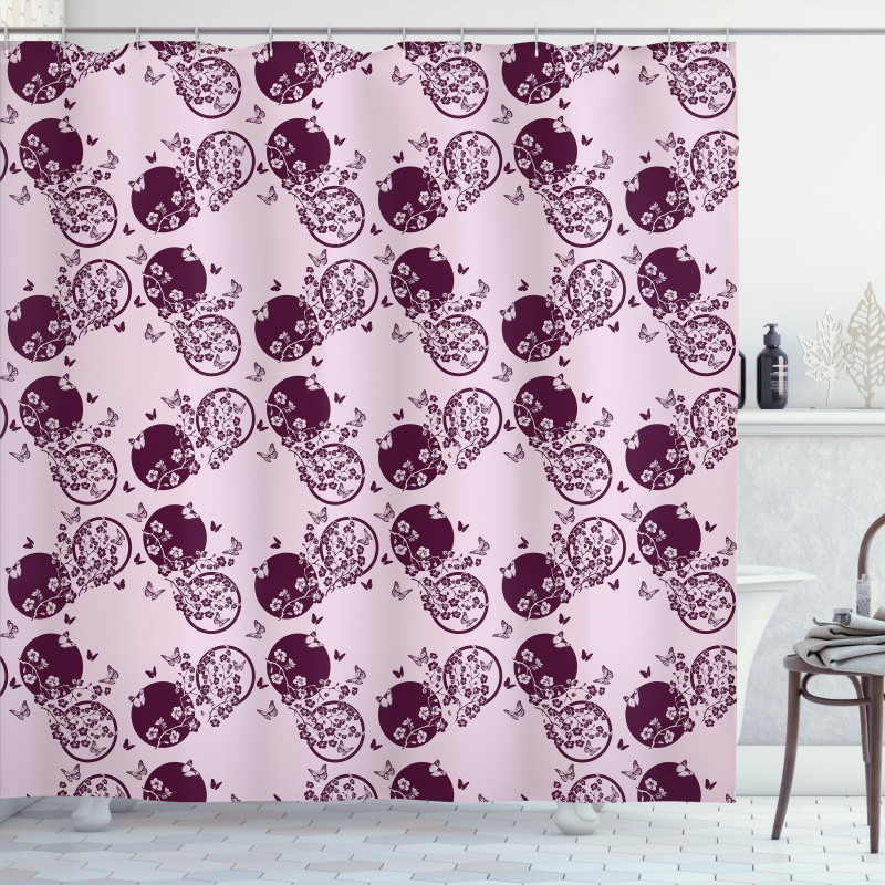 Sakura Blossom Pattern Shower Curtain