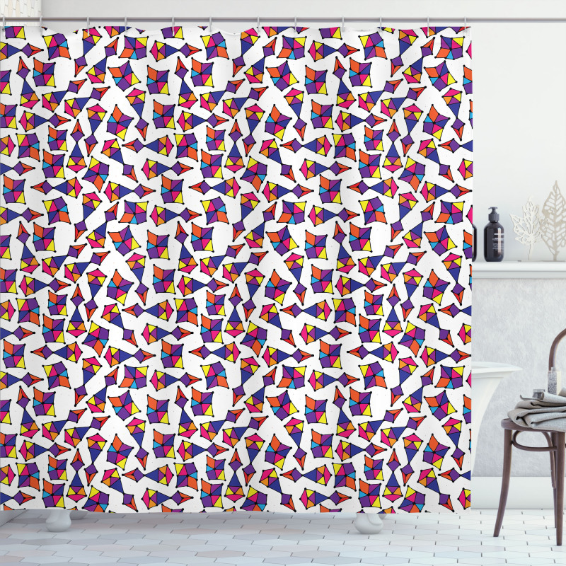 Abstract Shapes Dots Shower Curtain