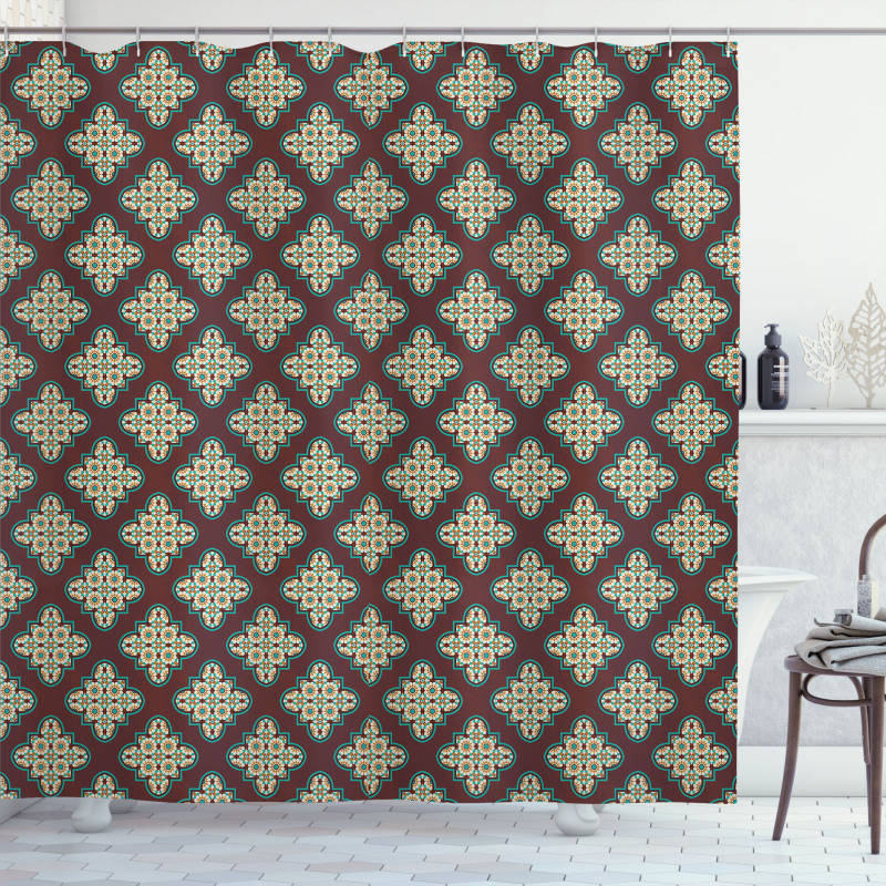 Vintage Tile Shower Curtain