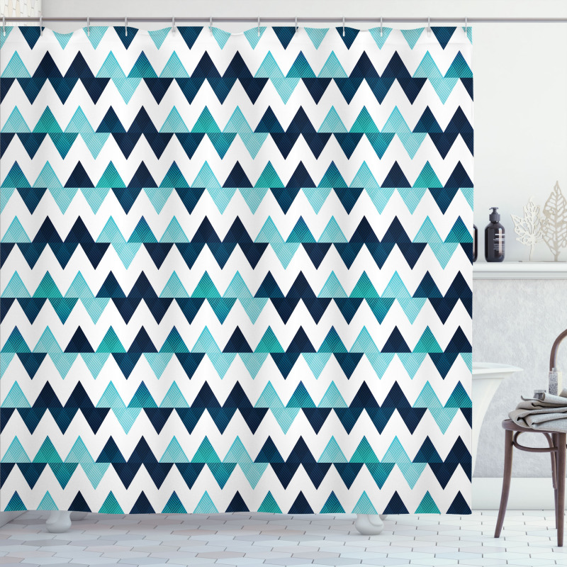 Modern Zig Zag Shower Curtain