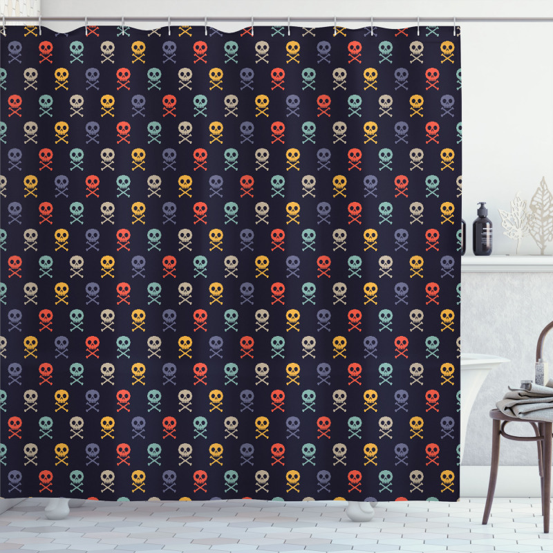 Skulls with Bones Shower Curtain