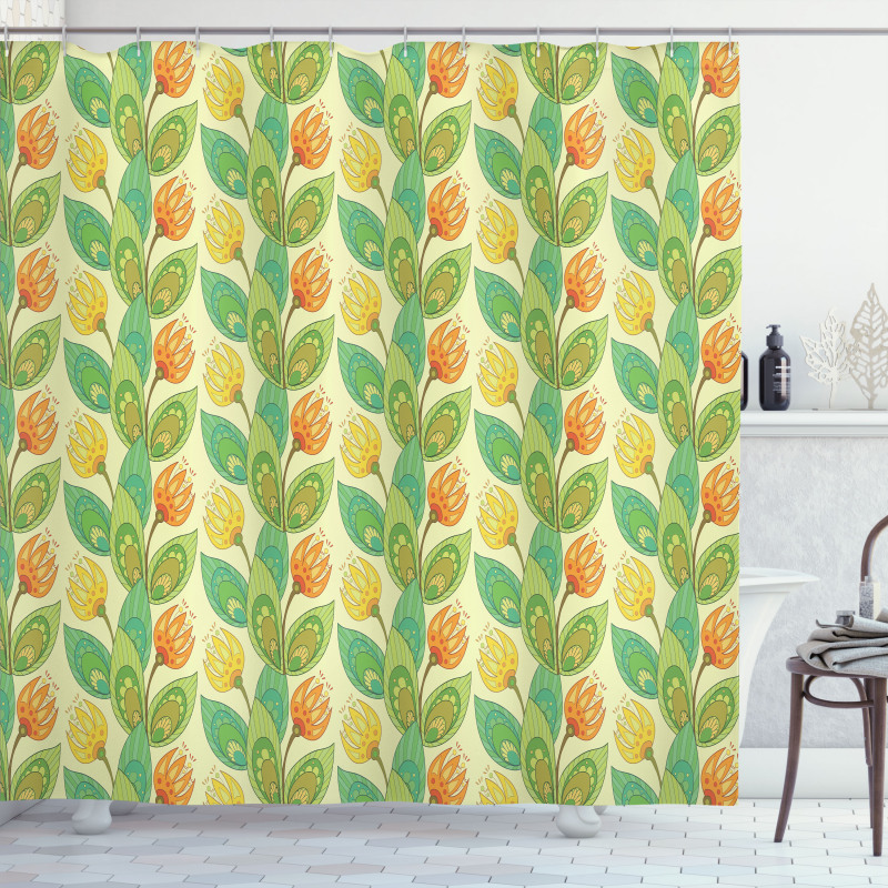 Hand Drawn Branches Shower Curtain