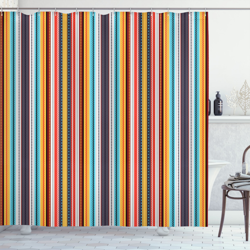 Vertical Stripes Pattern Shower Curtain