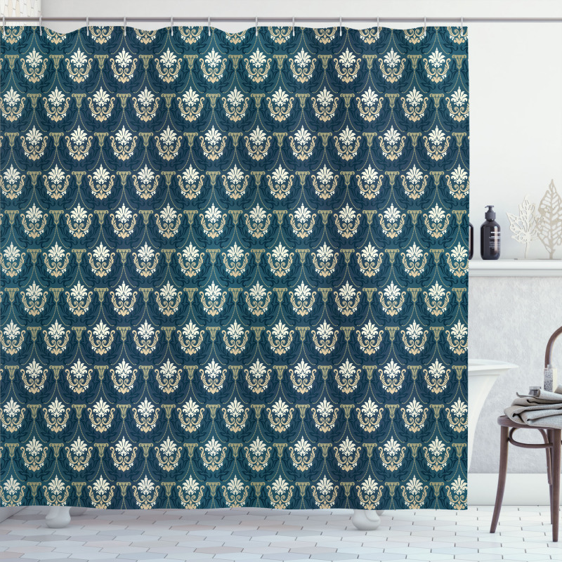 Victorian Foliage Motif Shower Curtain