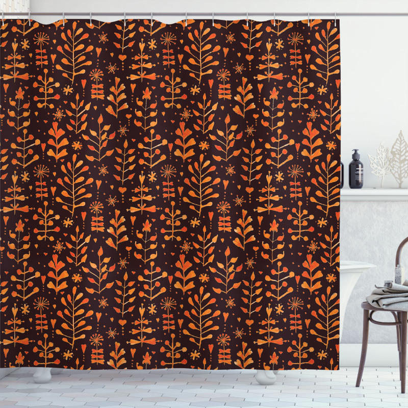 Autumn Season Leaves Shower Curtain