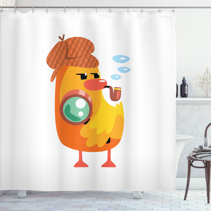Private Detective Duck Shower Curtain