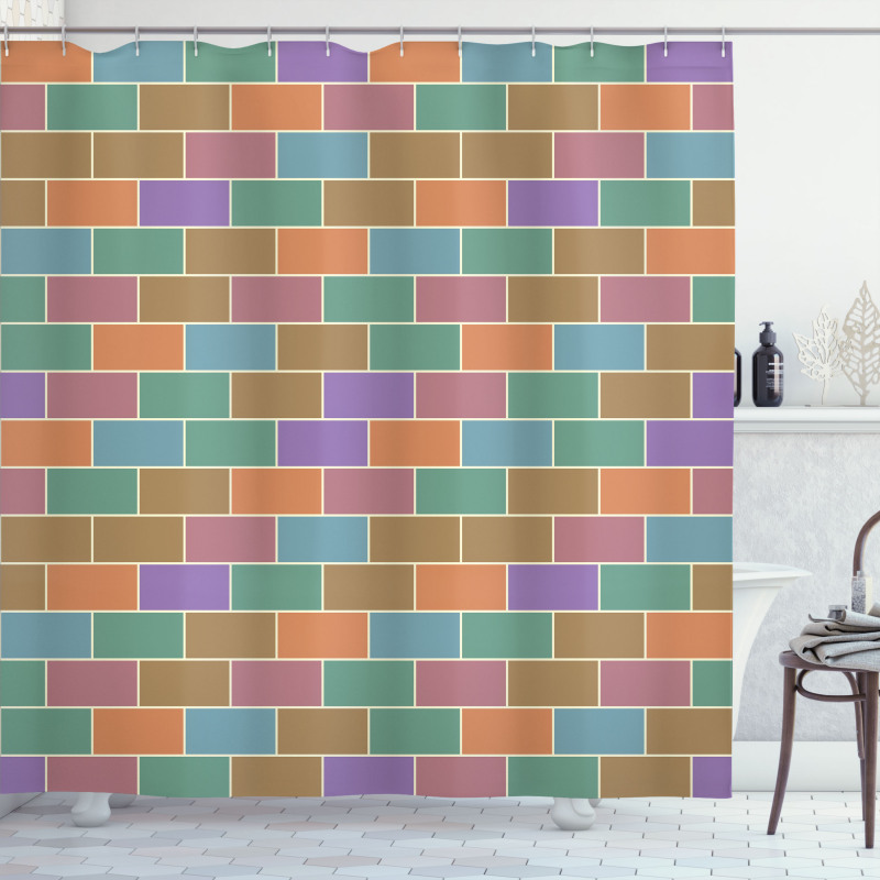 Vintage Brick Wall Shower Curtain