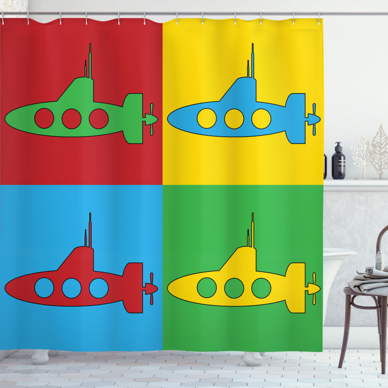 Pop Art Vessel Frames Shower Curtain