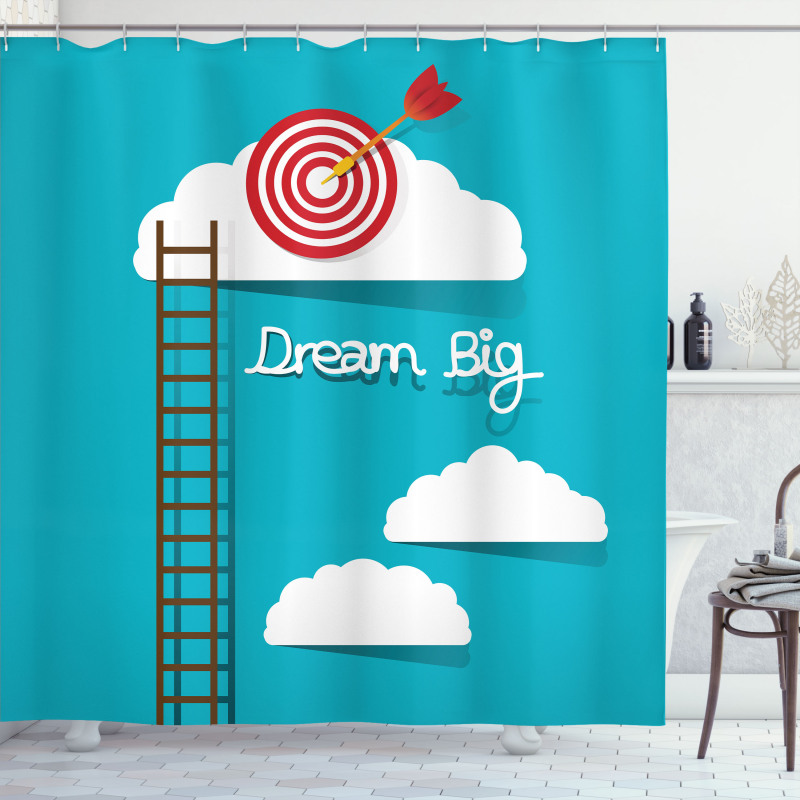 Dream Big Phrase Shower Curtain