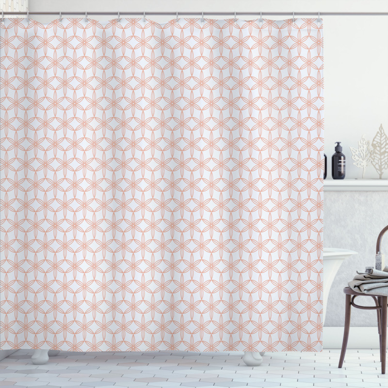 Traditional Sakura Tile Shower Curtain