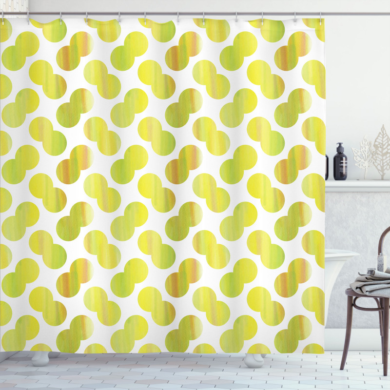 Watercolor Dots Shower Curtain