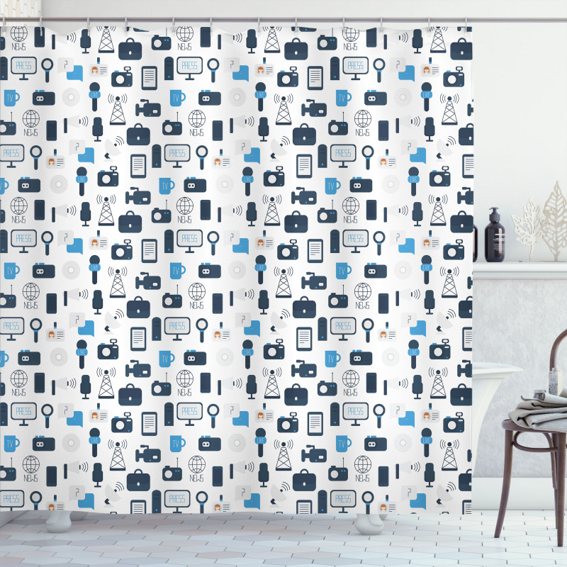 Media TV Shower Curtain