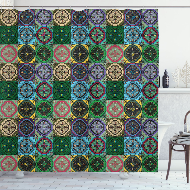 Traditional Vibrant Shower Curtain