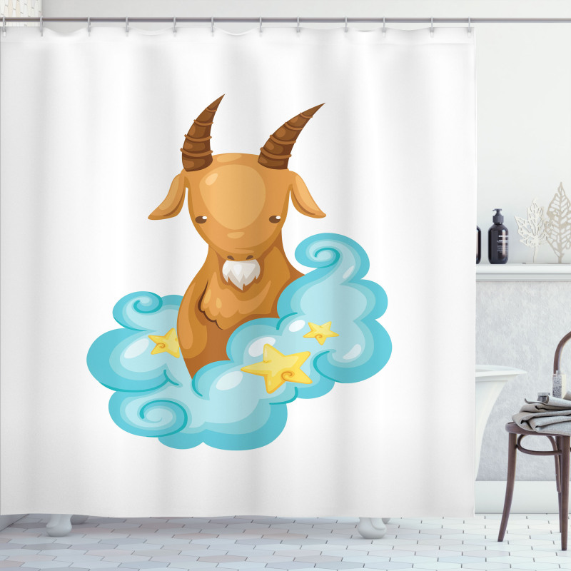 Cartoon Goat Shower Curtain