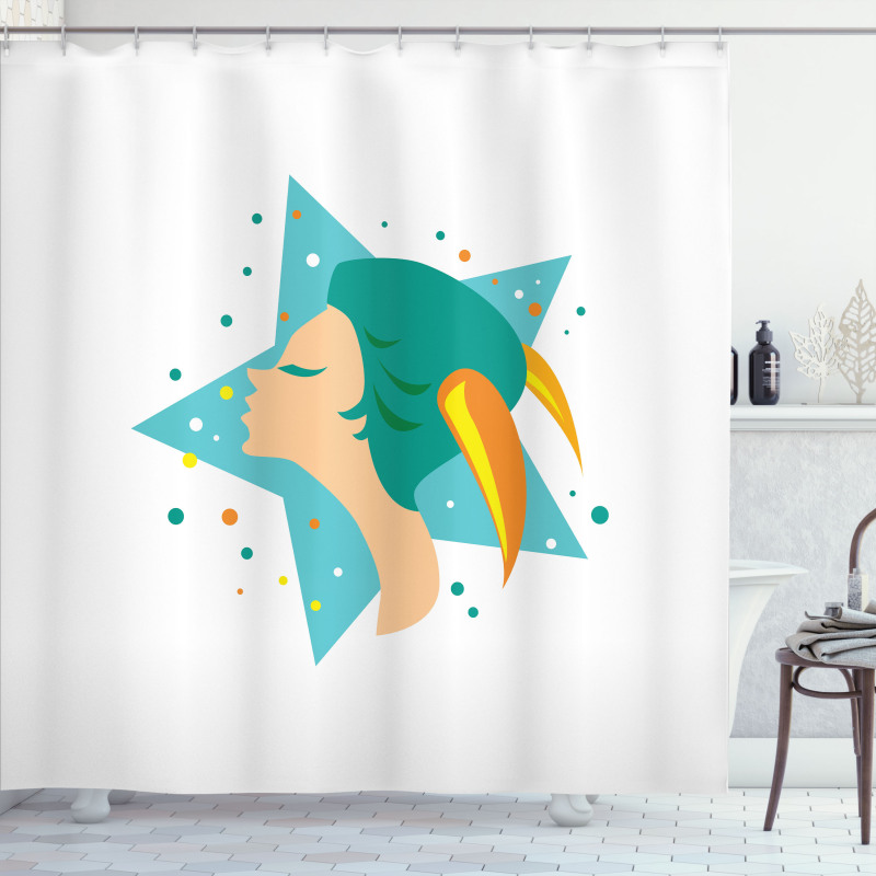 Woman and Horn Shower Curtain