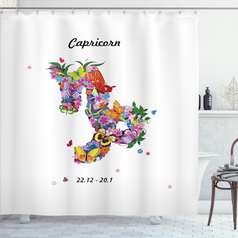 Foliage Butterfly Shower Curtain