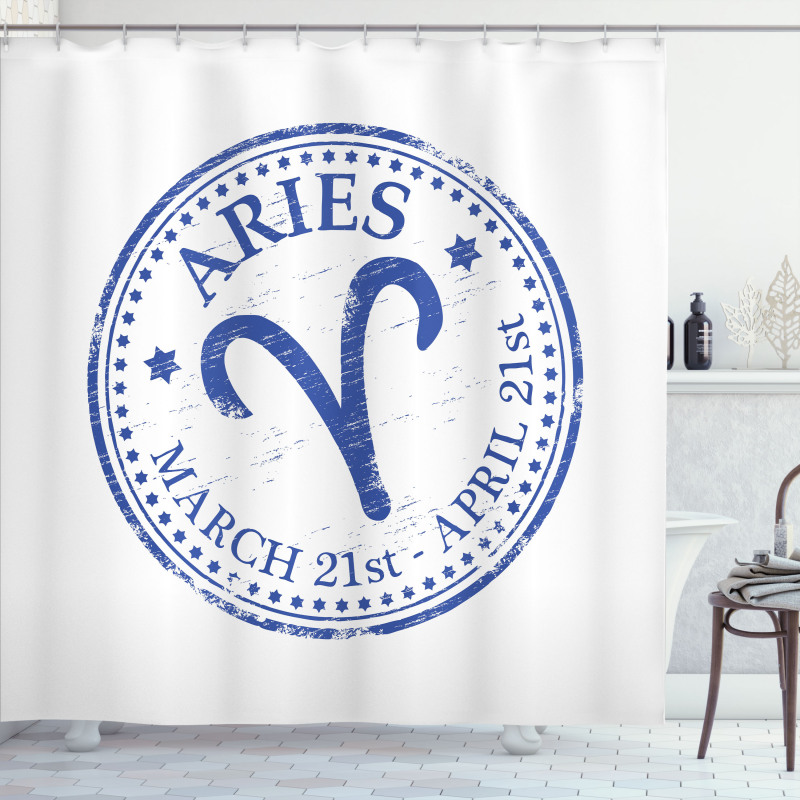 Vintage Stamp Sign Shower Curtain