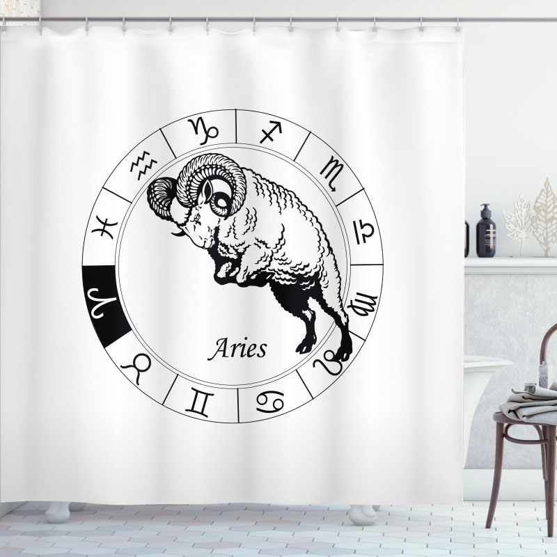Signs Jumping Goat Shower Curtain