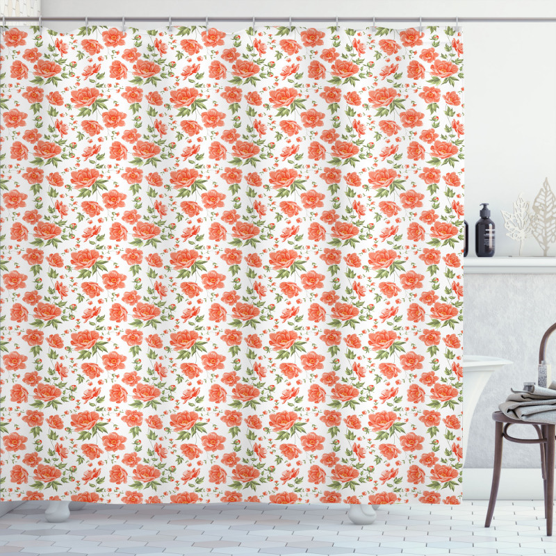 Romantic Bridal Blossoms Shower Curtain