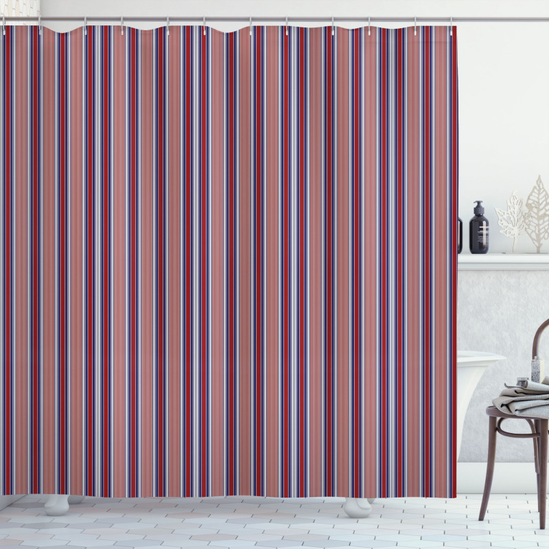 Vertical Barcode Lines Shower Curtain
