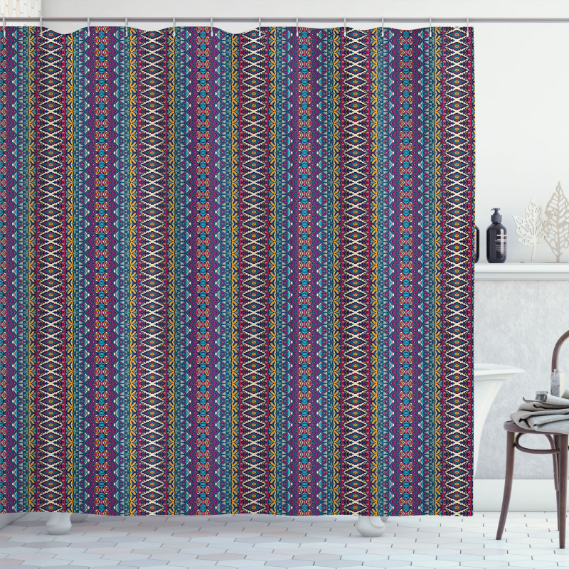 Triangles and Chevrons Shower Curtain