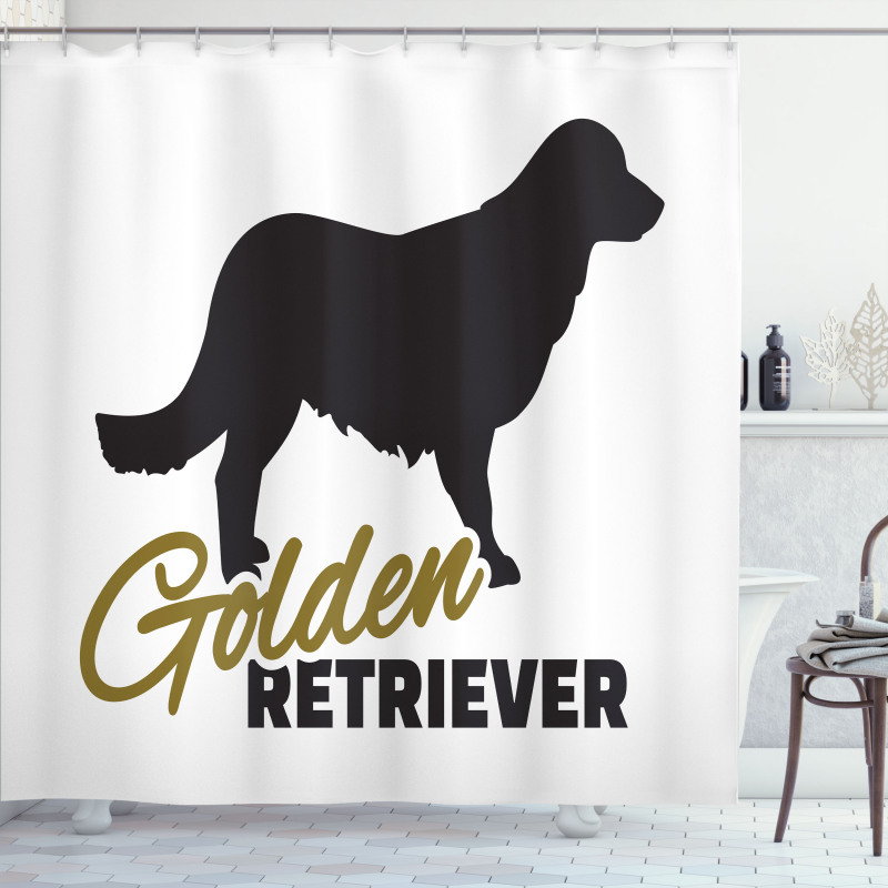 Dog Silhouette Shower Curtain