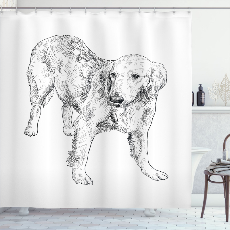 Young Dog Art Shower Curtain