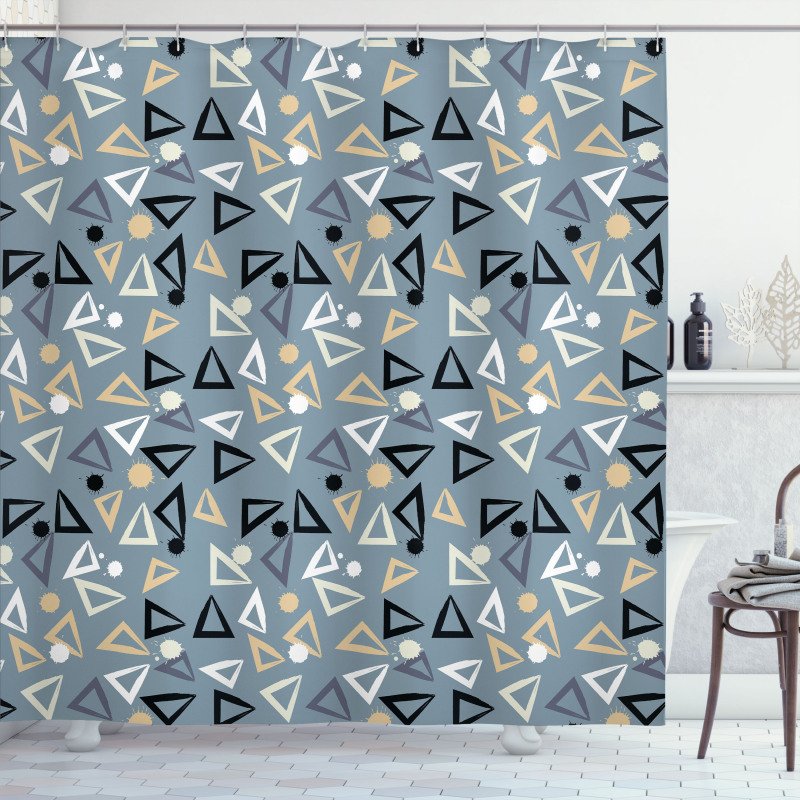 Triangles Blots Shower Curtain