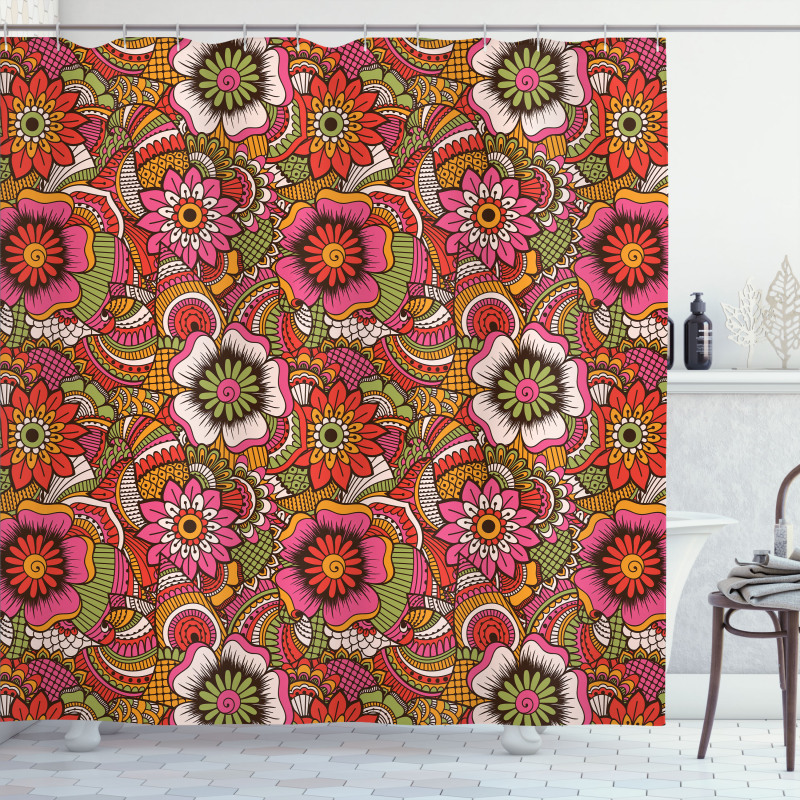 Motley Spring Art Shower Curtain