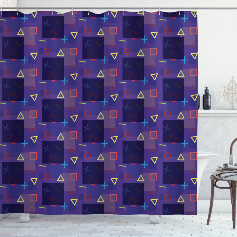 Memphis Mathematics Shower Curtain