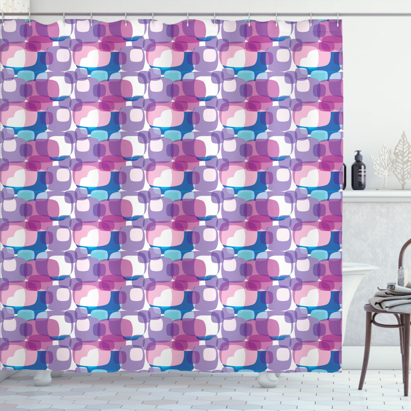 Pastel Colored Square Shower Curtain