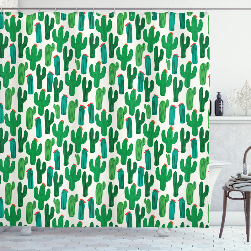 San Pedro Cactus Floral Shower Curtain